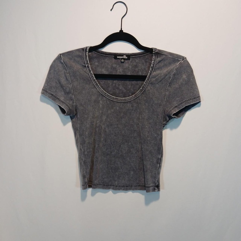 Sugarkiss S crop grunge ribbed goth emo fairy 90s y2k alternative industrial
